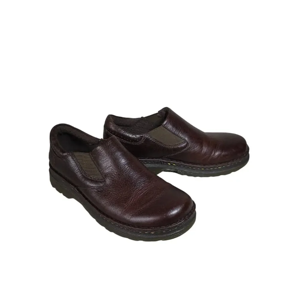 Dr. Martens Orson Dark Brown Leather Slip On Shoes Mens Size 9 Ladies Size 10